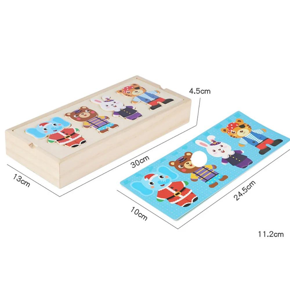 Wooden Dress Up Puzzles Montessori Toys Animal Bear Change Clothes Jigsaw Puzzle Box Matching Games Dressing Kid s Travel Set
Wooden Dress Up Puzzles Montessori Toys Animal Bear Change Clothes Jigsaw Puzzle Box Matching Games Dressing Kid s Travel Set