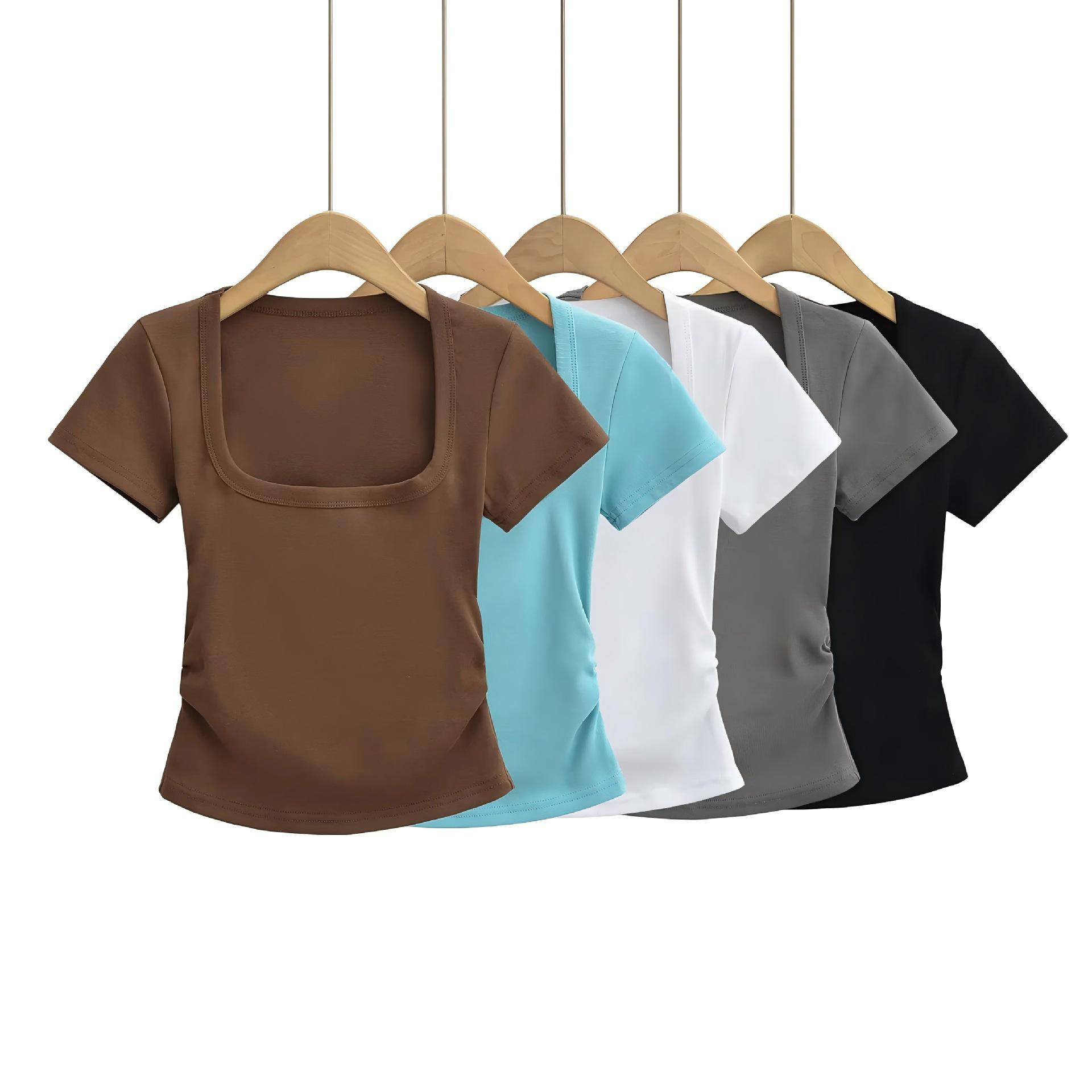 Summer European & American Square Neck Ruched Slim Sport T-shirt - Sexy & Stylish Medium чорний
Summer European & American Square Neck Ruched Slim Sport T-shirt - Sexy & Stylish Medium чорний