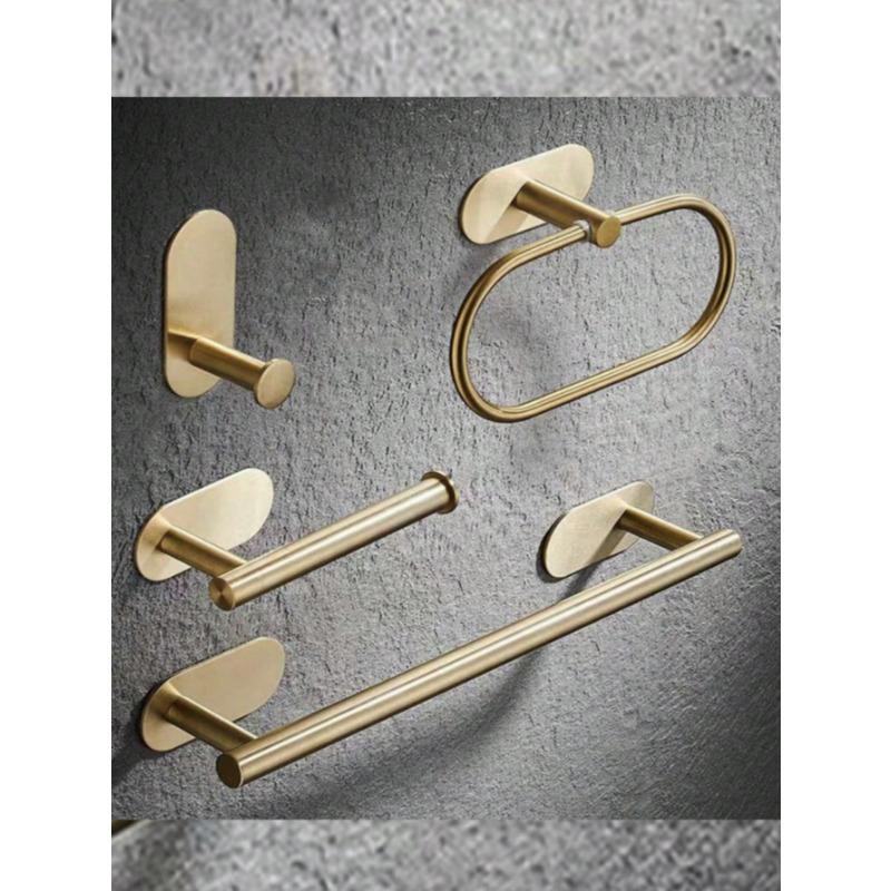 1pc Stainless Steel Towel Ring Set, Round Design Towel Hanger For Bathroom, Drill-free Towel Rack
1pc Stainless Steel Towel Ring Set, Round Design Towel Hanger For Bathroom, Drill-free Towel Rack