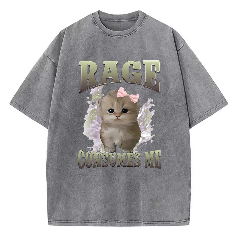 Oversize T Shirt Vintage Washed Cotton TShirt Rage Consumes Me Cat Graphic Tee Casual Streetwear Spring Summer Shirt S
Oversize T Shirt Vintage Washed Cotton TShirt Rage Consumes Me Cat Graphic Tee Casual Streetwear Spring Summer Shirt S
