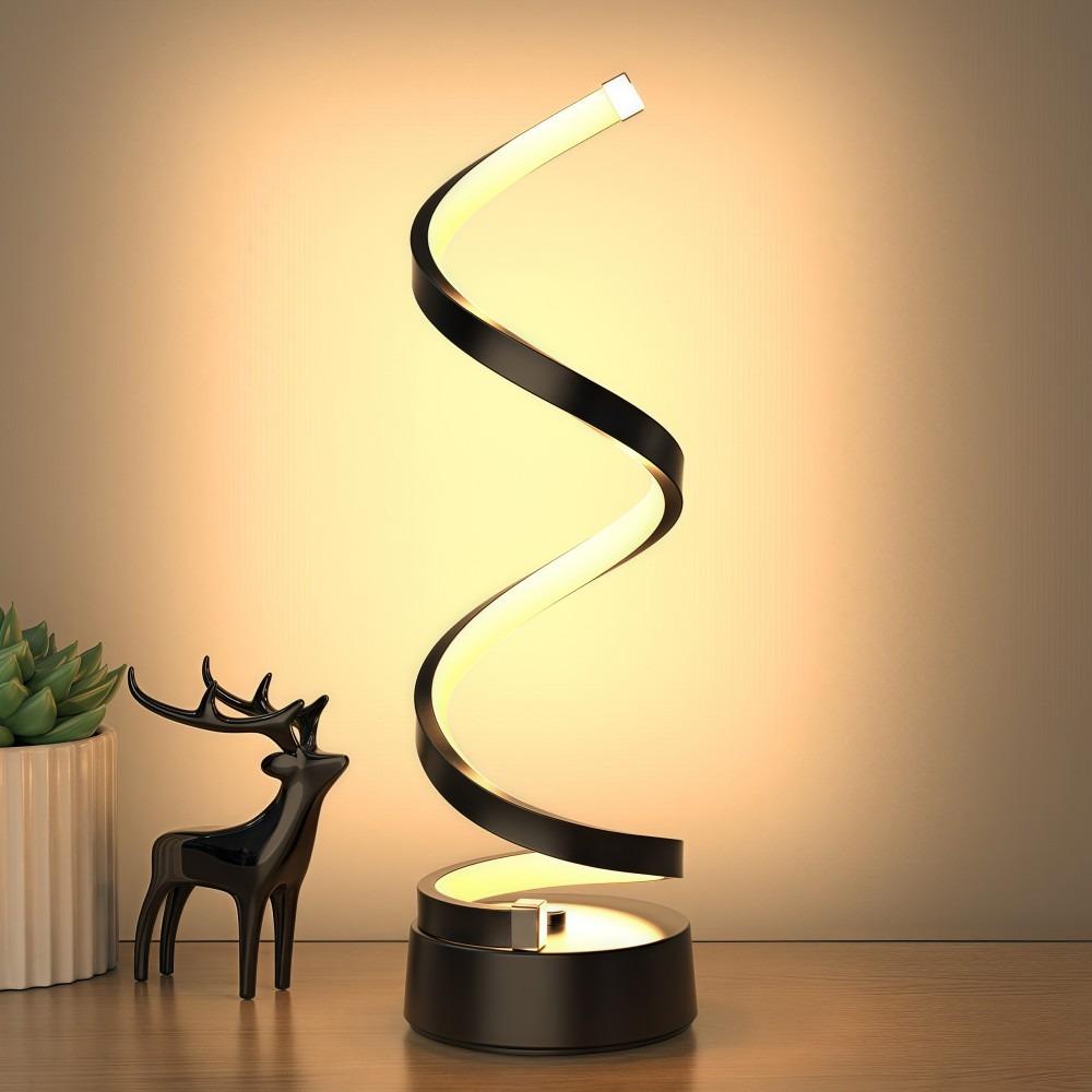 Modern Simple LED Spiral Dimmable Table Lamp Adjustable Arm Soft Light Bedroom Bedside Lamp Brightness Adjustable Multifunction чорний
Modern Simple LED Spiral Dimmable Table Lamp Adjustable Arm Soft Light Bedroom Bedside Lamp Brightness Adjustable Multifunction чорний