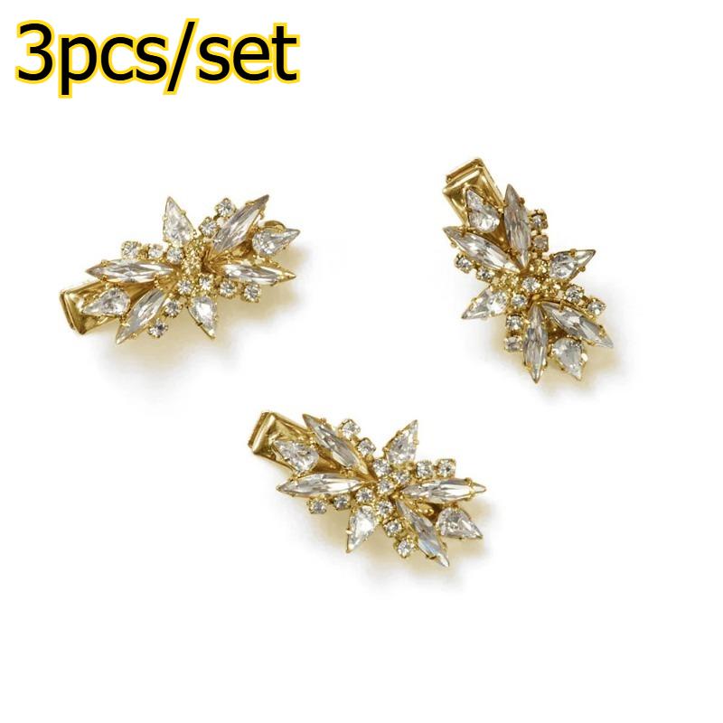 3pcs/set European American Simple Rhinestone Inlaid Hair Clips Elegant Temperament Fashion Decorative Hair Accessories золотий
3pcs/set European American Simple Rhinestone Inlaid Hair Clips Elegant Temperament Fashion Decorative Hair Accessories золотий