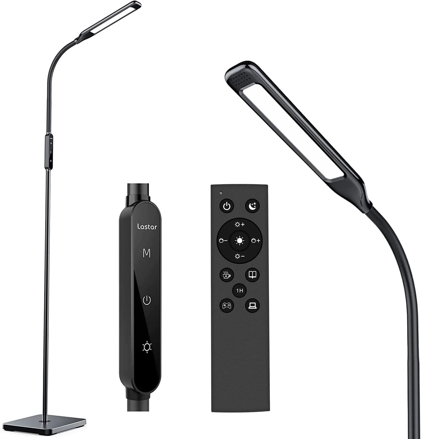 Lastar LED Floor Lamp, Living Room Floor Lamp with 5 Brightness Levels, 4 Color Temperature Settings, Timer and Memory Function, 12W Stand Reading
Lastar LED Floor Lamp, Living Room Floor Lamp with 5 Brightness Levels, 4 Color Temperature Settings, Timer and Memory Function, 12W Stand Reading
