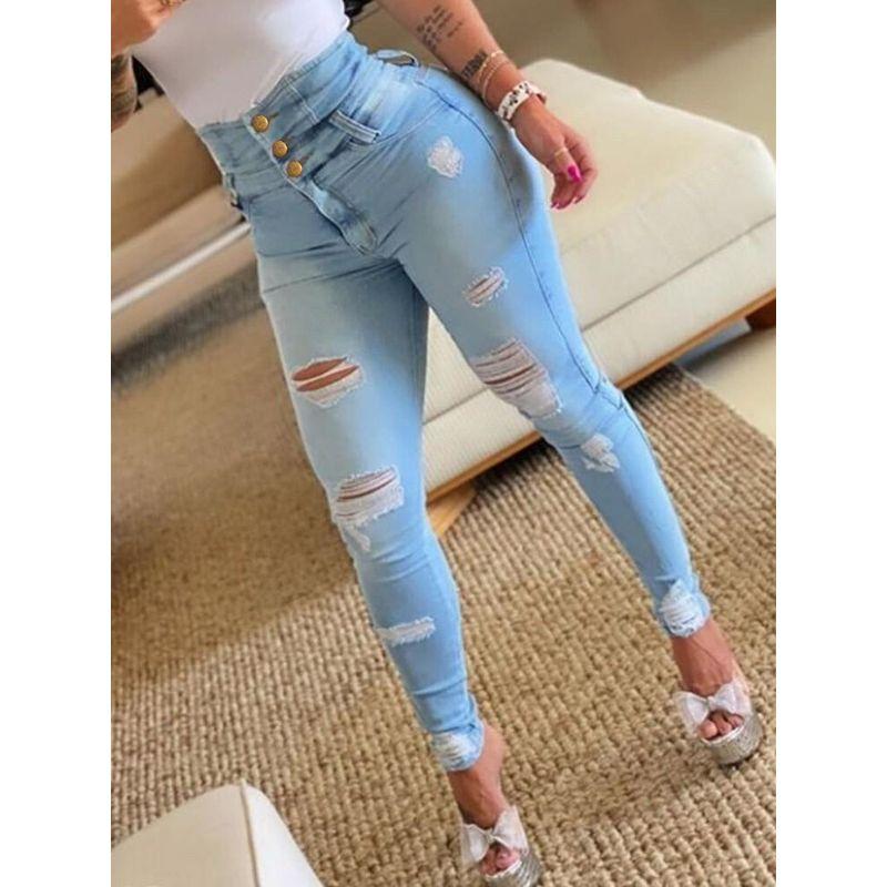 High Waist Denim Women s Skinny Slimming Stretch Skinny Jeans Pencil Long Pants Fashion Wind Spring and Summer New Arrival Light blue L
High Waist Denim Women s Skinny Slimming Stretch Skinny Jeans Pencil Long Pants Fashion Wind Spring and Summer New Arrival Light blue L
