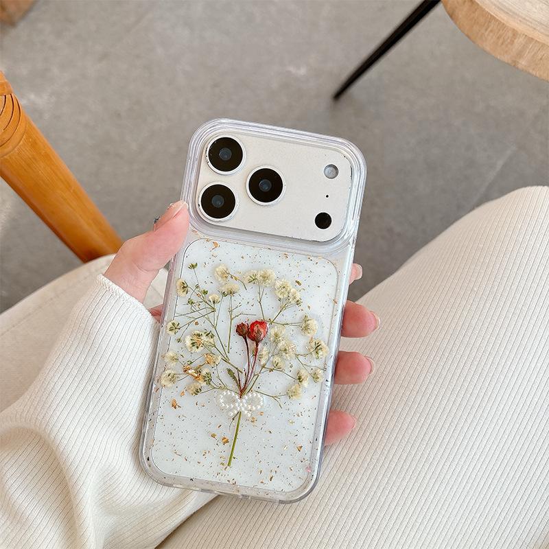 Transparent Epoxy Flower iPhone Case for Iphone17 Small Fresh Apple 16Promax Real Flower Gold Foil iPhone 7/8/SE 2020
Transparent Epoxy Flower iPhone Case for Iphone17 Small Fresh Apple 16Promax Real Flower Gold Foil iPhone 7/8/SE 2020