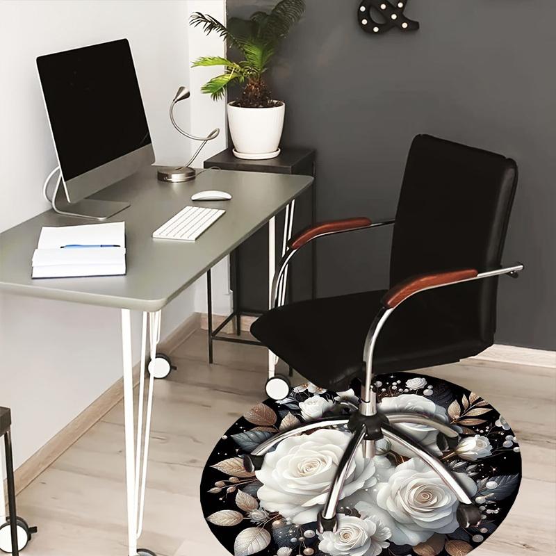 1pc Office Carpet Chair Mats White Roses on Black Background Perfect for Decorating Office Chairss, Or Bedrooms.YDT422 80cm by 80cm
1pc Office Carpet Chair Mats White Roses on Black Background Perfect for Decorating Office Chairss, Or Bedrooms.YDT422 80cm by 80cm