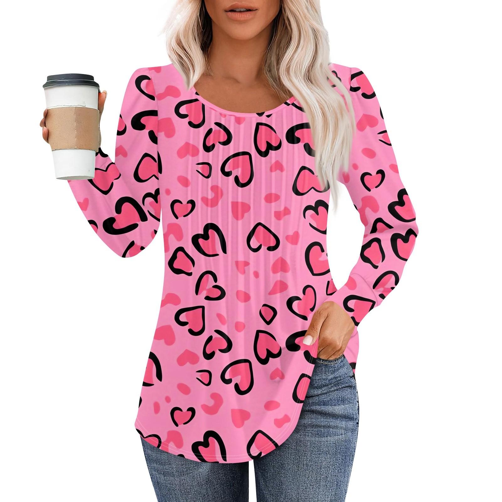 Рубашки с длинным рукавом для женщин, топы, нарядные повседневные блузки, плиссированные топы-туники с круглым вырезом S розовый
Рубашки с длинным рукавом для женщин, топы, нарядные повседневные блузки, плиссированные топы-туники с круглым вырезом S розовый