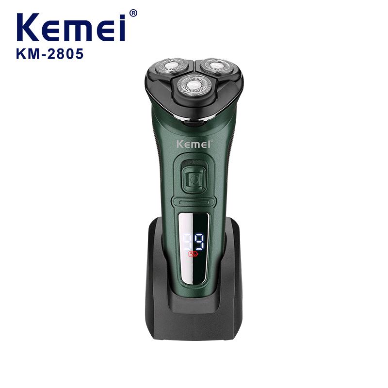 Kemei Km-2805 Перезаряжаемая водонепроницаемая электробритва с цифровым дисплеем USB-зарядная база с лезвием из нержавеющей стали для бритья
Kemei Km-2805 Перезаряжаемая водонепроницаемая электробритва с цифровым дисплеем USB-зарядная база с лезвием из нержавеющей стали для бритья