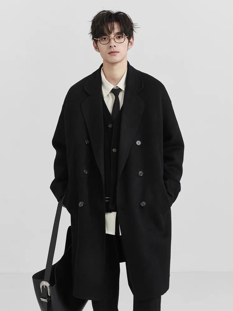 Men s Mid-Length Hand-Stitched Double-Faced Wool Coat, Autumn/Winter, Casual Solid Color, Loose Windbreaker with Lining Triple Extra Large чорний
Men s Mid-Length Hand-Stitched Double-Faced Wool Coat, Autumn/Winter, Casual Solid Color, Loose Windbreaker with Lining Triple Extra Large чорний
