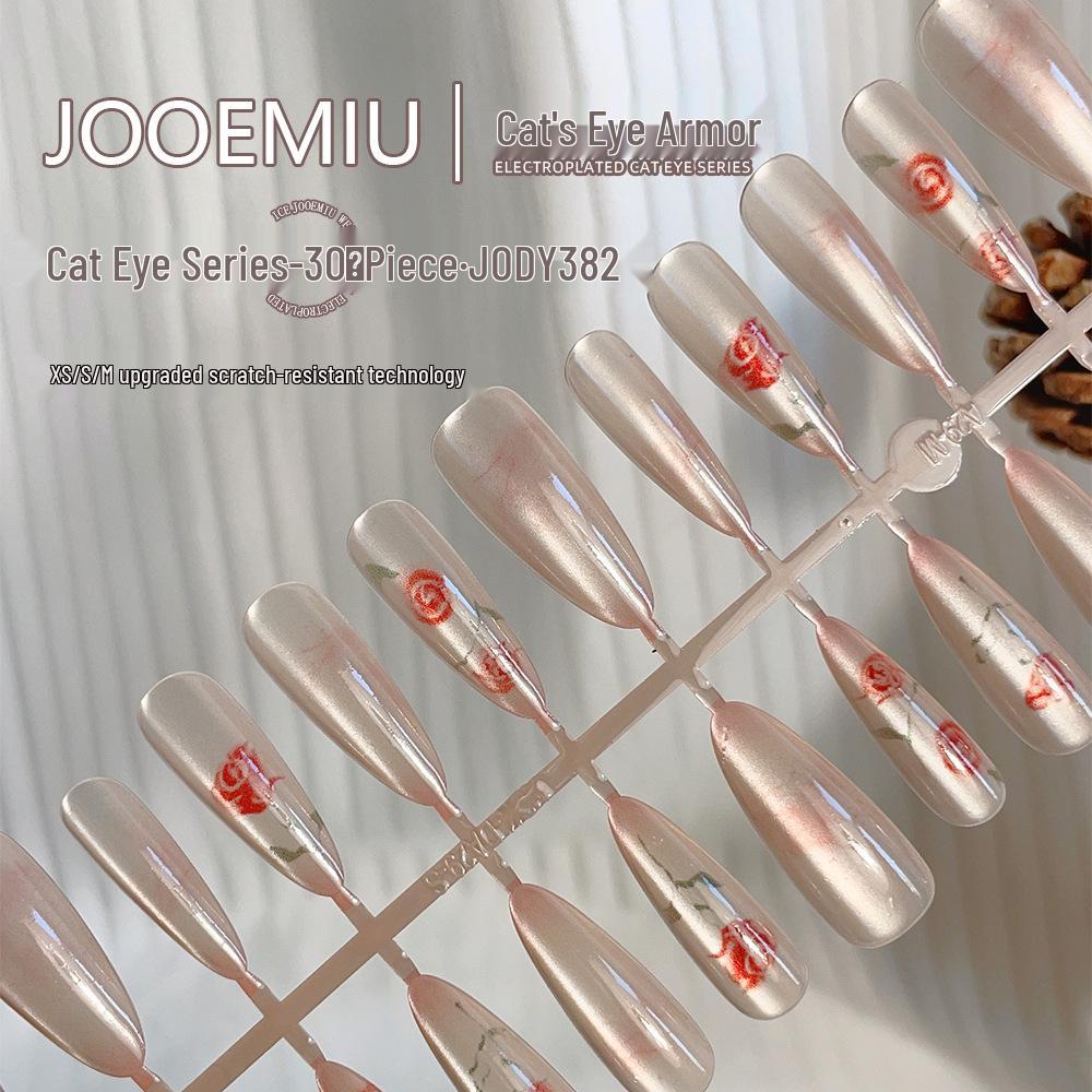 Jade Rose 3D Airbrushed Teardrop Cat Eye Nails - 30 Pieces, Long & Pointed, Split Size, Detachable, Wearable Nail Art.
Jade Rose 3D Airbrushed Teardrop Cat Eye Nails - 30 Pieces, Long & Pointed, Split Size, Detachable, Wearable Nail Art.