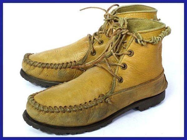 70s-80s USA Vintage/Fringe Moccasin Boots/7/Yellow Brown/Vibram Depose Montagna Sole(USED)
70s-80s USA Vintage/Fringe Moccasin Boots/7/Yellow Brown/Vibram Depose Montagna Sole(USED)