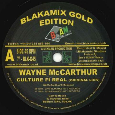 7inch Record WAYNE MCCARTHUR - Culture Fi Real / Culture Dub BLKG45 Blakamix Gold 2020 UK Reggae, Ska & Dub
7inch Record WAYNE MCCARTHUR - Culture Fi Real / Culture Dub BLKG45 Blakamix Gold 2020 UK Reggae, Ska & Dub