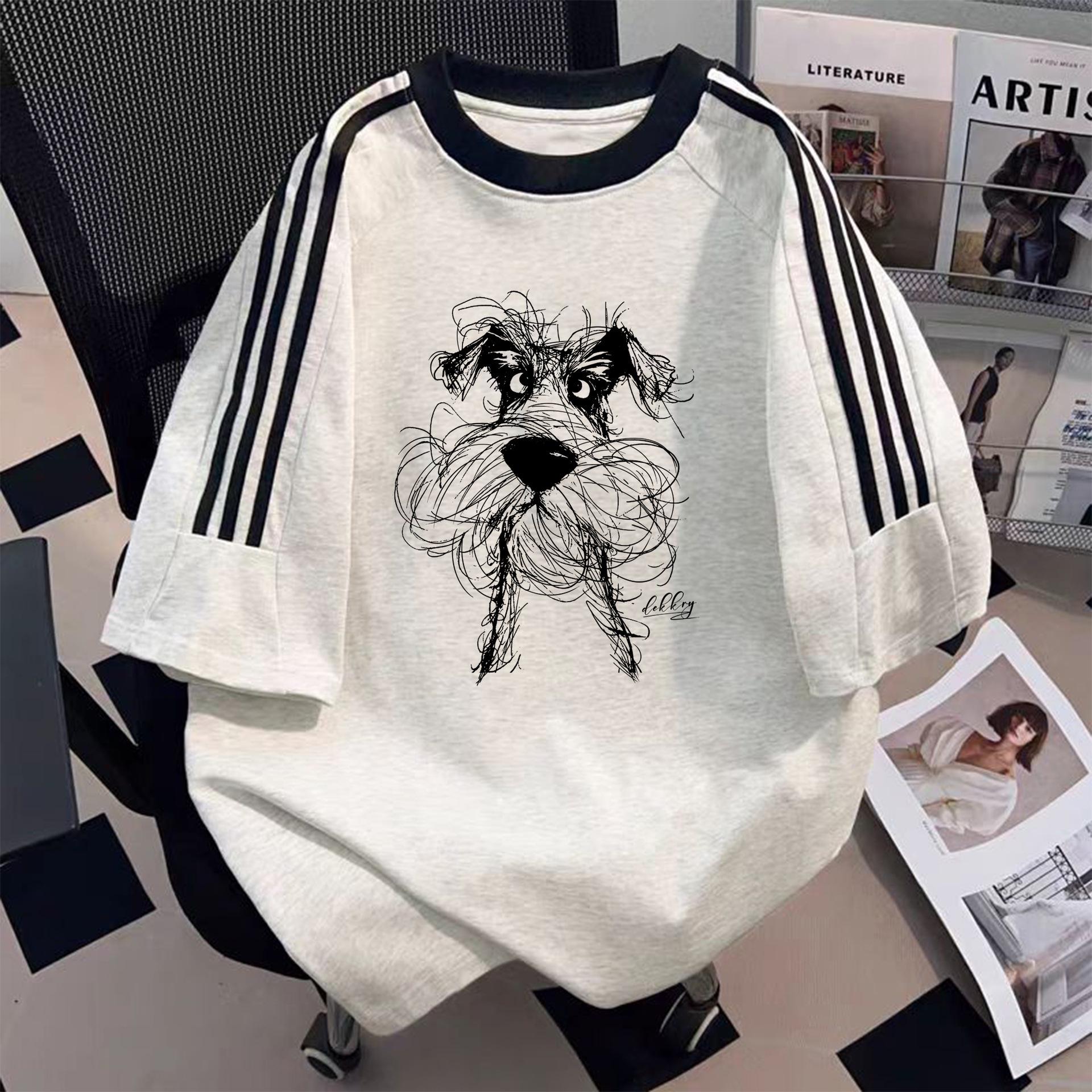 Винтажный топ из чистого хлопка с ручной росписью, с принтом щенка, с коротким рукавом, свободного кроя, в полоску XXL
Винтажный топ из чистого хлопка с ручной росписью, с принтом щенка, с коротким рукавом, свободного кроя, в полоску XXL