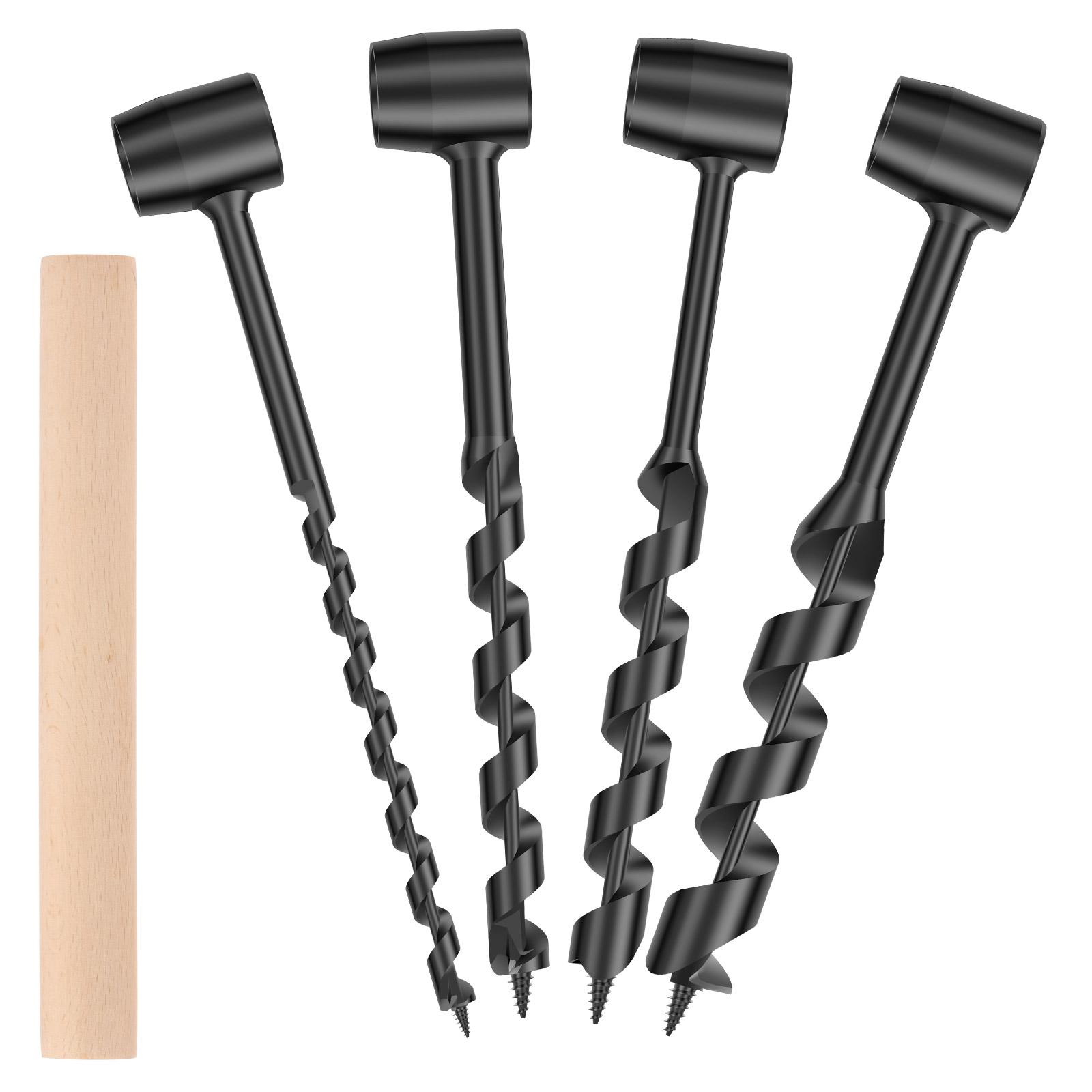 4Pcs Hand Auger Wood Drill Multifunctional Hand Wood Auger Drill Bit with Wooden Stick Bushcraft Wood Drill for Outdoor Survival
4Pcs Hand Auger Wood Drill Multifunctional Hand Wood Auger Drill Bit with Wooden Stick Bushcraft Wood Drill for Outdoor Survival
