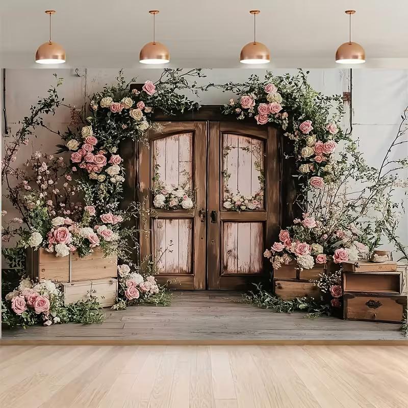 2D Cozy Boho Tapestry, Weathered Door with Pink Rose Garland 47.2x31.5inch/120*80cm
2D Cozy Boho Tapestry, Weathered Door with Pink Rose Garland 47.2x31.5inch/120*80cm