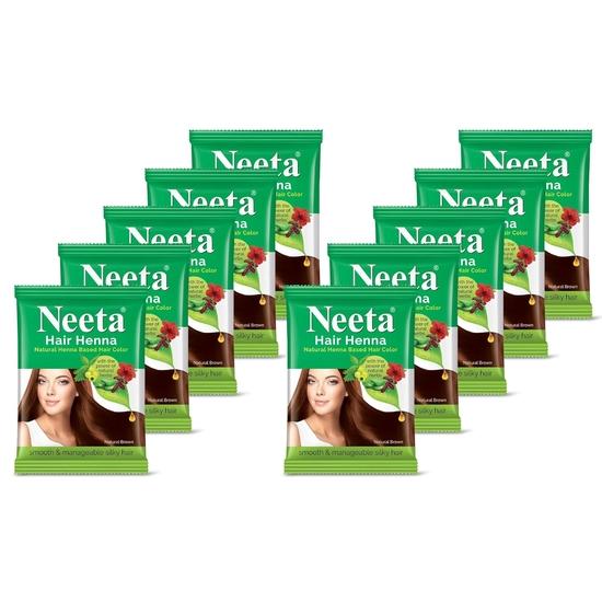 Neeta Hair Henna Colour Natural Brown Hair Color with 5 Natural Herbs, Ammonia Free Hair Colour for Women and Men (15g, Pack of 10)
Neeta Hair Henna Colour Natural Brown Hair Color with 5 Natural Herbs, Ammonia Free Hair Colour for Women and Men (15g, Pack of 10)