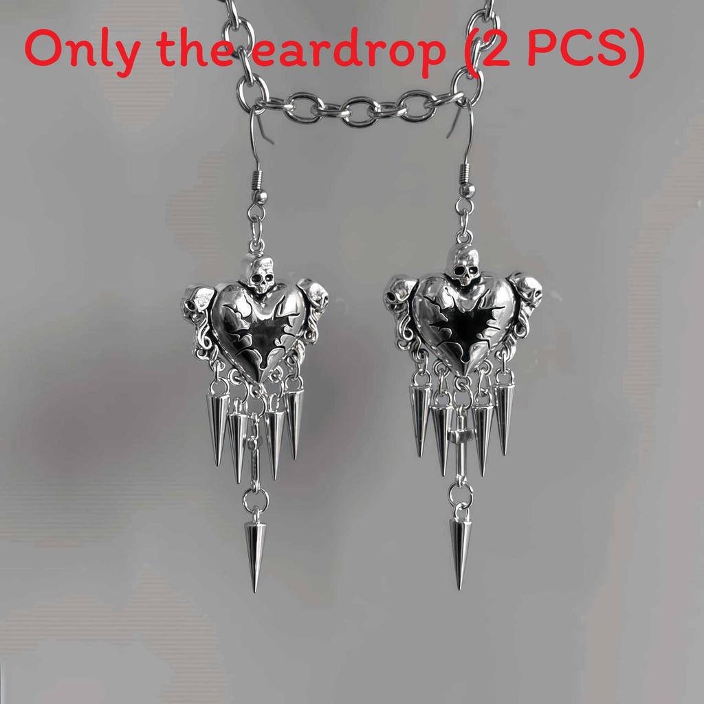 Gothic Punk Heart Shape Earrings With Geometric Design For Women чорний
Gothic Punk Heart Shape Earrings With Geometric Design For Women чорний
