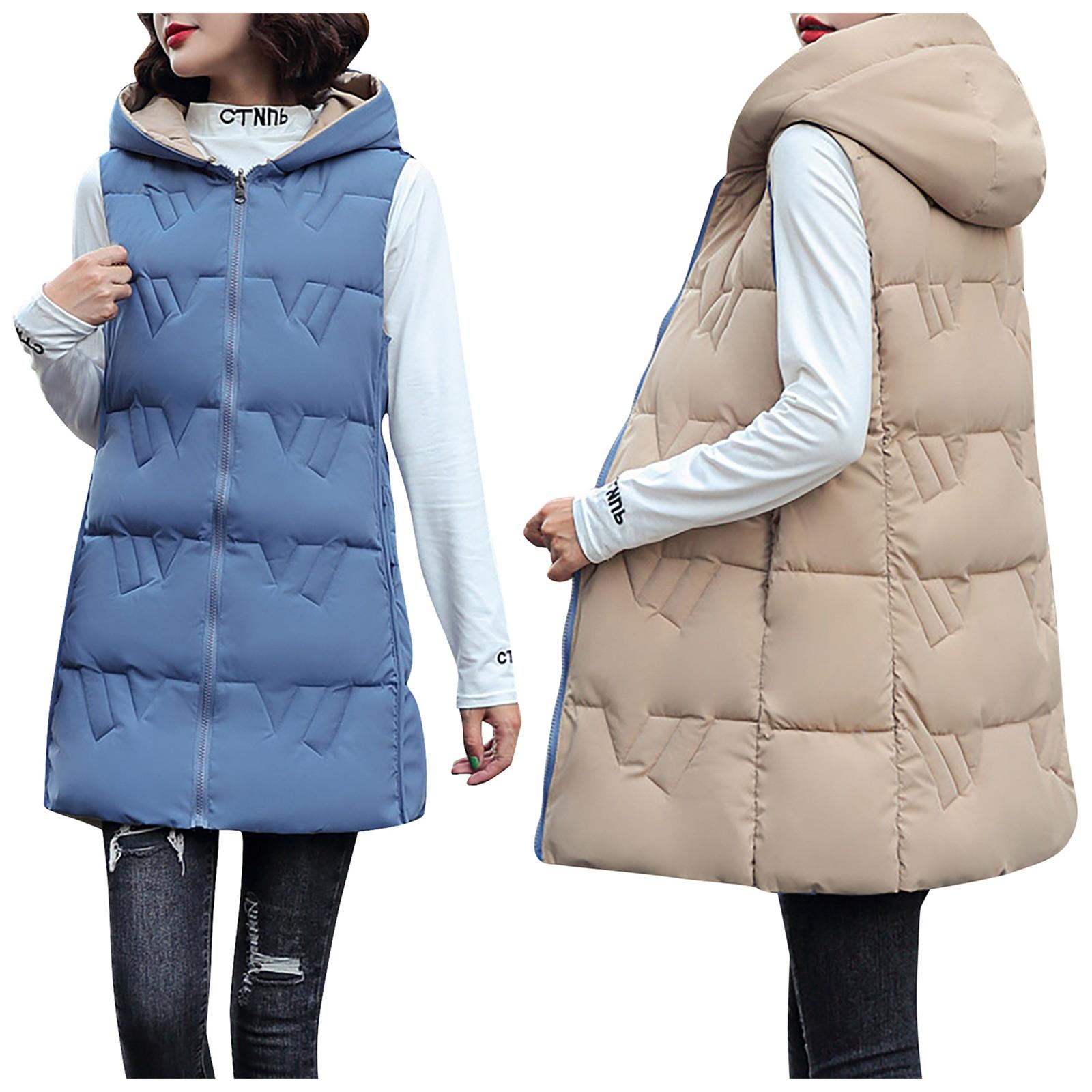 Женская мода и зимний жилет Двусторонний пуховик XL синий
Женская мода и зимний жилет Двусторонний пуховик XL синий