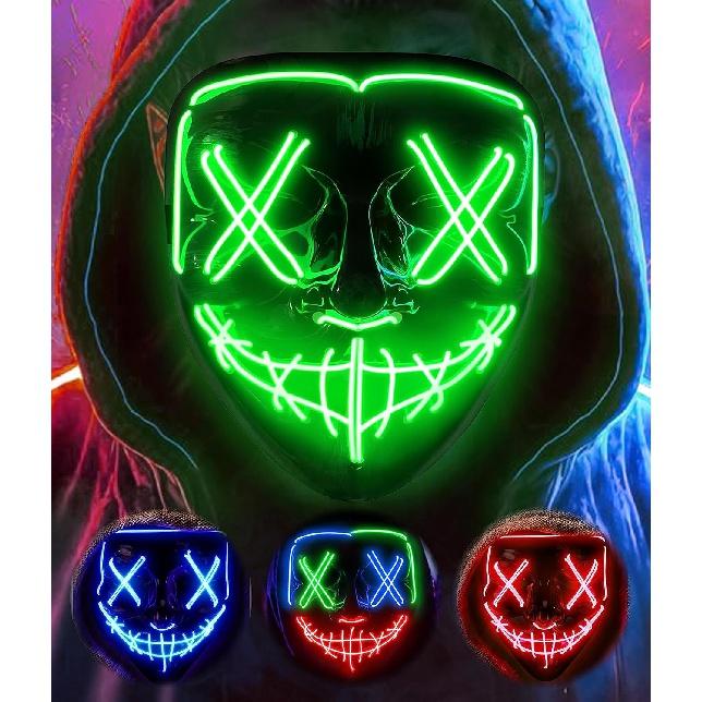Маска Colplay со светодиодной подсветкой для Хэллоуина, светодиодная маска для лица Scary Rave Glow с 3 режимами освещения и; El Wire для костюмов и;Косплей
Маска Colplay со светодиодной подсветкой для Хэллоуина, светодиодная маска для лица Scary Rave Glow с 3 режимами освещения и; El Wire для костюмов и;Косплей