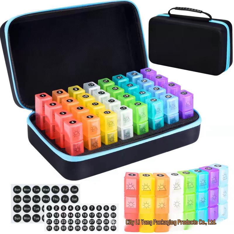 Portable Pill Storage Bag with 31 Compartments for Home and Travel 1680D
Portable Pill Storage Bag with 31 Compartments for Home and Travel 1680D