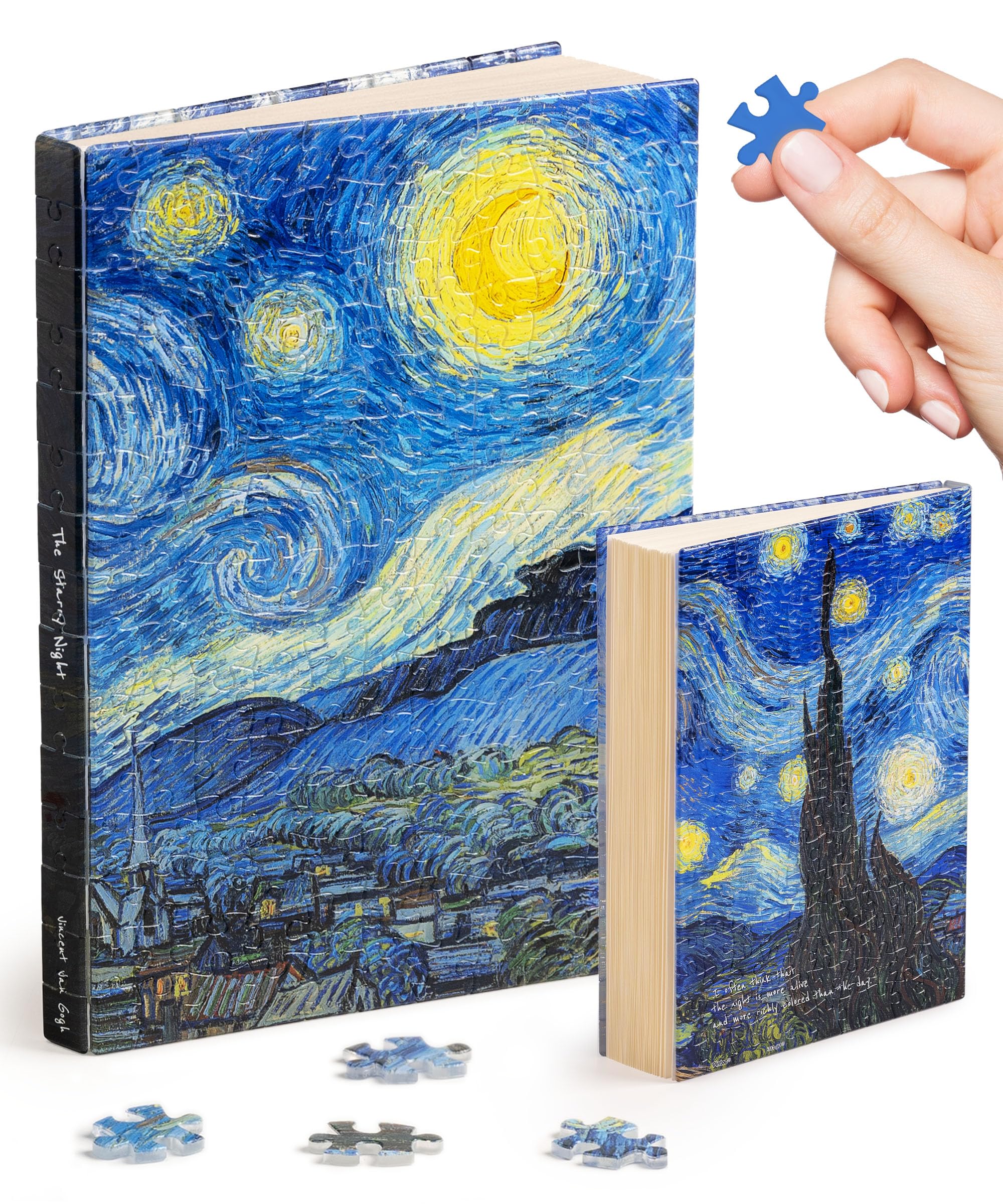 PieceRelax A5 notebook puzzle with notebook Van Plastic jigsaw puzzle with notebook Stylish 300-piece cover Gogh s Starry Night (15x21cm). cover.
PieceRelax A5 notebook puzzle with notebook Van Plastic jigsaw puzzle with notebook Stylish 300-piece cover Gogh s Starry Night (15x21cm). cover.