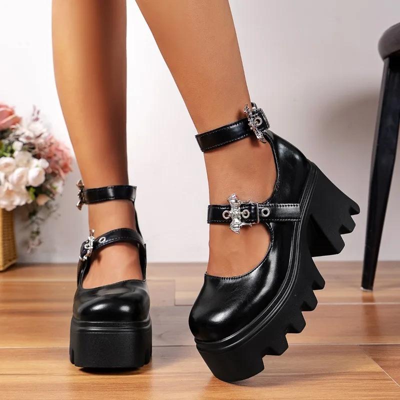 Shoes Female Hot Sale One-word Buckle Women s Pumps Autumn Round Toe Solid Mary Jane High Heels Water Proof Dress Pumps
Shoes Female Hot Sale One-word Buckle Women s Pumps Autumn Round Toe Solid Mary Jane High Heels Water Proof Dress Pumps