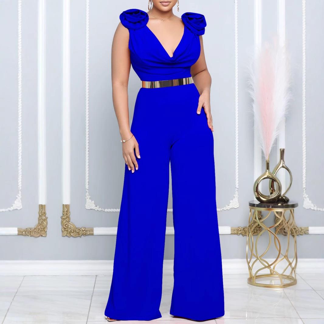 Women s Fashion V-neck Wide-leg Jumpsuit - Sleeveless, Solid Color, Waist-cinching S
Women s Fashion V-neck Wide-leg Jumpsuit - Sleeveless, Solid Color, Waist-cinching S