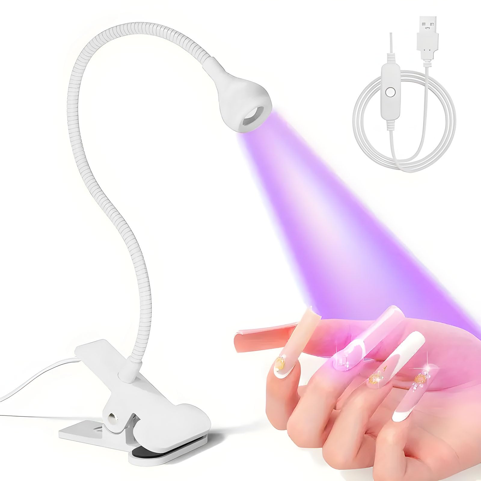 Ногти Handy Curing USB совместимы с гелем Top Self Quick Purple Night Clip Type Light, УФ/светодиодная лампа, перезаряжаемая, ногти, смола, покрытие, ноготь, сушка, белый
Ногти Handy Curing USB совместимы с гелем Top Self Quick Purple Night Clip Type Light, УФ/светодиодная лампа, перезаряжаемая, ногти, смола, покрытие, ноготь, сушка, белый