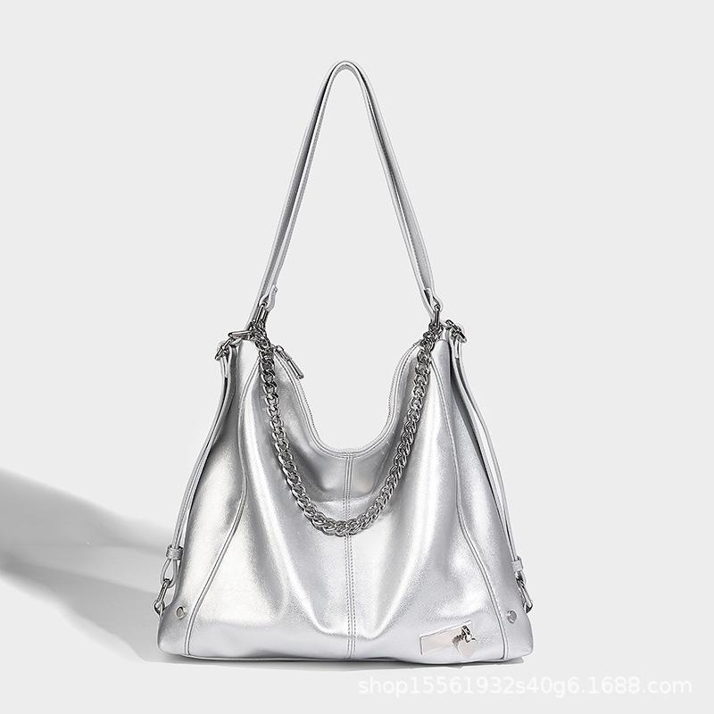 Multi Purpose Tote Bag for Women s Spring and Summer New Style Chain Hobo Large Capacity College Style Backpack for Women s Commuting Versatile срібний
Multi Purpose Tote Bag for Women s Spring and Summer New Style Chain Hobo Large Capacity College Style Backpack for Women s Commuting Versatile срібний