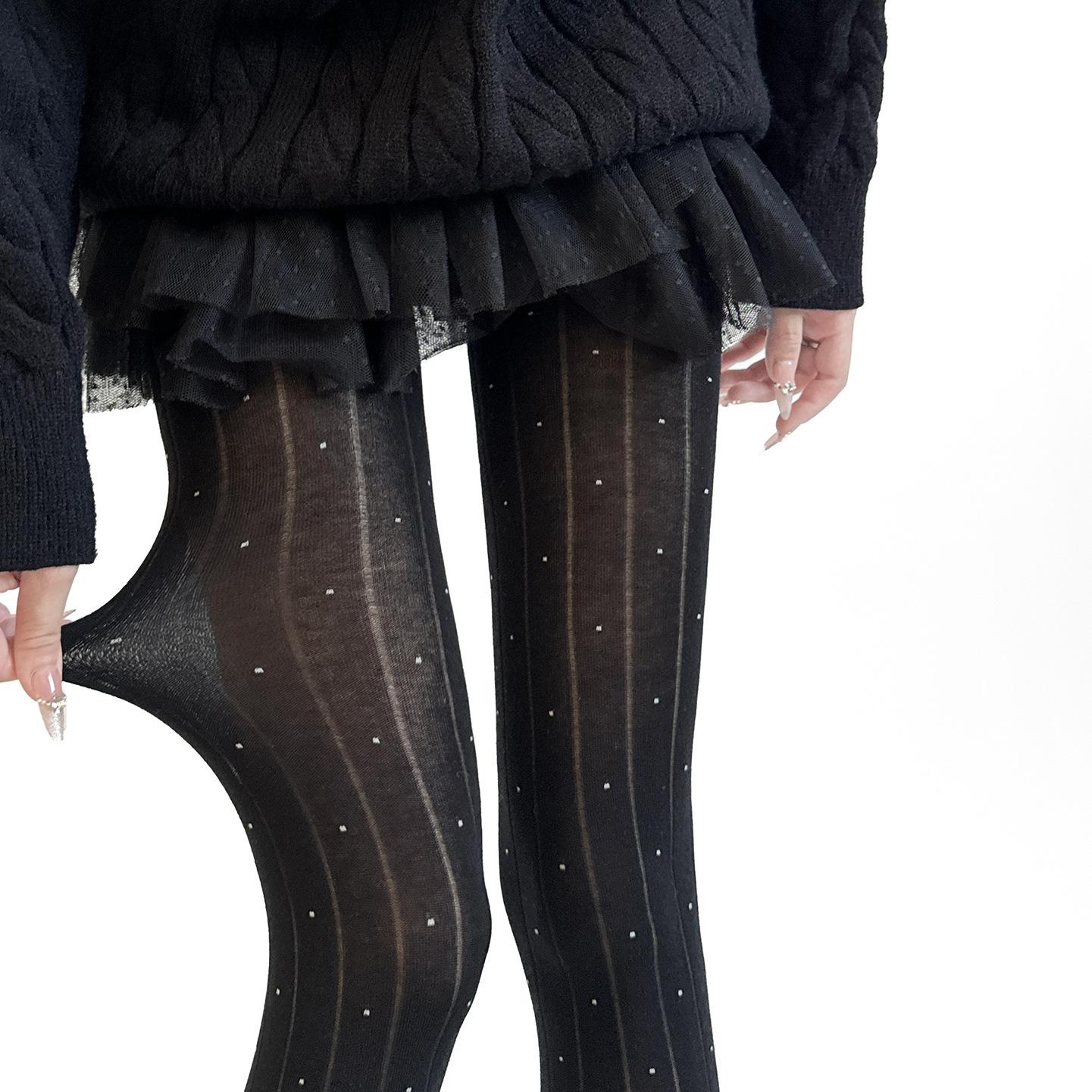Retro Polka Dot Wide Stripe Tights Semi-Sheer Control Top Pantyhose in Charcoal Grey Slimming Stretchable Leggings Vintage Style One Size
Retro Polka Dot Wide Stripe Tights Semi-Sheer Control Top Pantyhose in Charcoal Grey Slimming Stretchable Leggings Vintage Style One Size