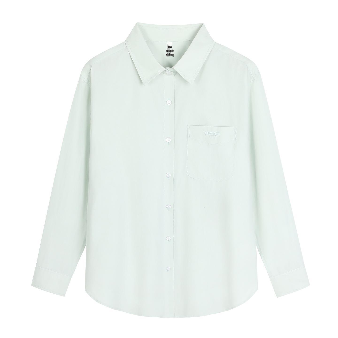 Korean Style Embroidered Plus Size Shirt for Women - Loose Fit, Regular Shoulder with Lapel (65541) 2XL (160-180 jin) мятный зеленый
Korean Style Embroidered Plus Size Shirt for Women - Loose Fit, Regular Shoulder with Lapel (65541) 2XL (160-180 jin) мятный зеленый