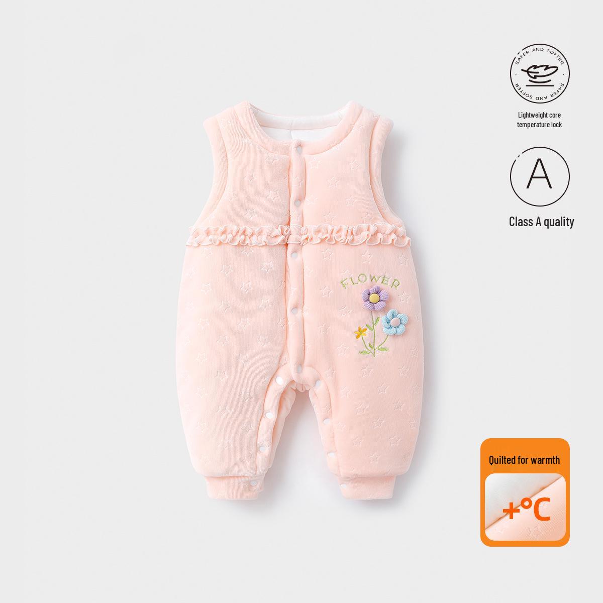 Autumn/Winter Padded Baby Girl Jumpsuit with Stylish Striped Sweatshirt - Thick, Warm Outerwear 80 cm
Autumn/Winter Padded Baby Girl Jumpsuit with Stylish Striped Sweatshirt - Thick, Warm Outerwear 80 cm