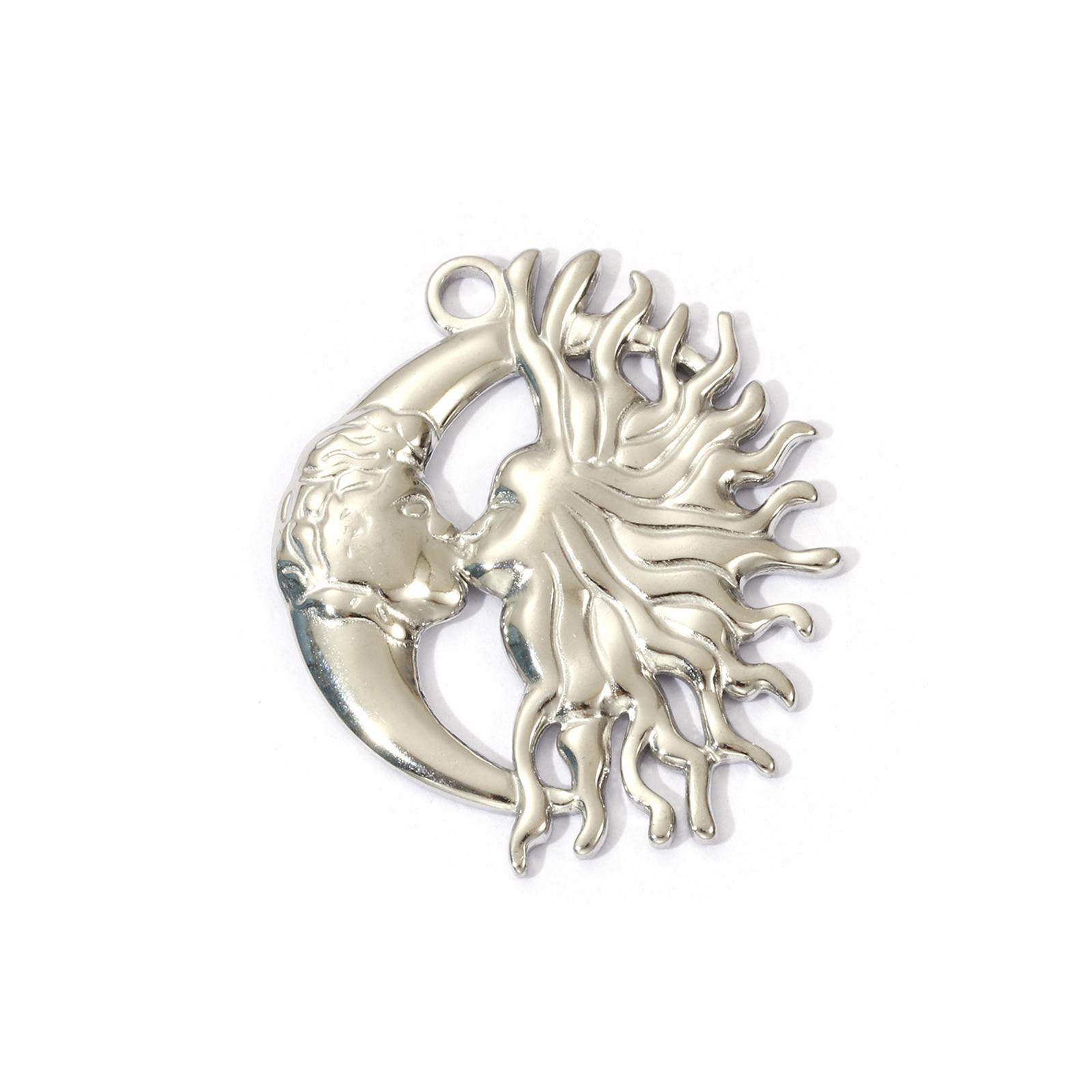 2pcs Stainless Steel Galaxy Pendants Sun Moon Face Charms For Women DIY Making Necklace Earring Jewelry Findings 3.3cm x 2.8cm
2pcs Stainless Steel Galaxy Pendants Sun Moon Face Charms For Women DIY Making Necklace Earring Jewelry Findings 3.3cm x 2.8cm