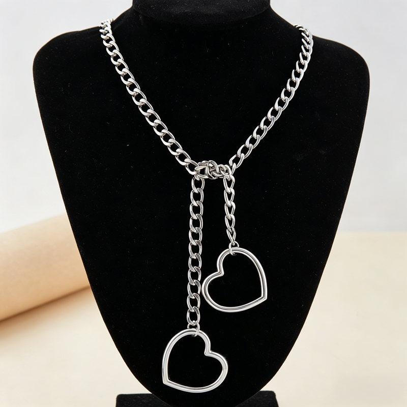 Hiphop Y2K Heart Slip Chain Necklace For Women Punk Rock Love Chain Choker Necklace Couples Party Jewelry Gift Accessories
Hiphop Y2K Heart Slip Chain Necklace For Women Punk Rock Love Chain Choker Necklace Couples Party Jewelry Gift Accessories