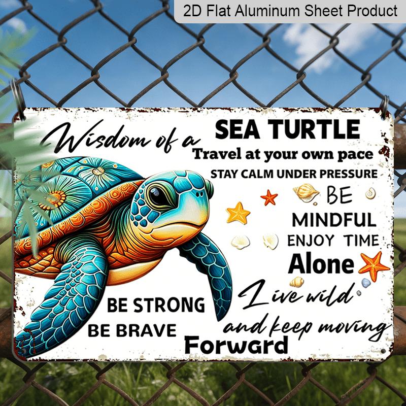2D Flat, 1pc Sea Turtle Metal Wall Sign with Wisdom Quotes - Minimalist Sea Wall, Durable Aluminum Material, Suitable for Kitchen, Porches, Living 20*30cm
2D Flat, 1pc Sea Turtle Metal Wall Sign with Wisdom Quotes - Minimalist Sea Wall, Durable Aluminum Material, Suitable for Kitchen, Porches, Living 20*30cm