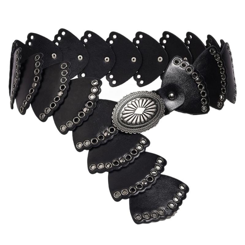 Women Wide Waist Belt Retro Hollowed Design Soft PU Leather Waist Sash Adjustable Girdle for Jeans Skirts Dresses Black 1
Women Wide Waist Belt Retro Hollowed Design Soft PU Leather Waist Sash Adjustable Girdle for Jeans Skirts Dresses Black 1