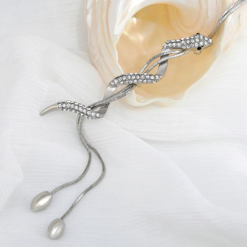 Embellished Stunning Rhinestone Snake Necklace For Women In Unique Colors Platinum
Embellished Stunning Rhinestone Snake Necklace For Women In Unique Colors Platinum