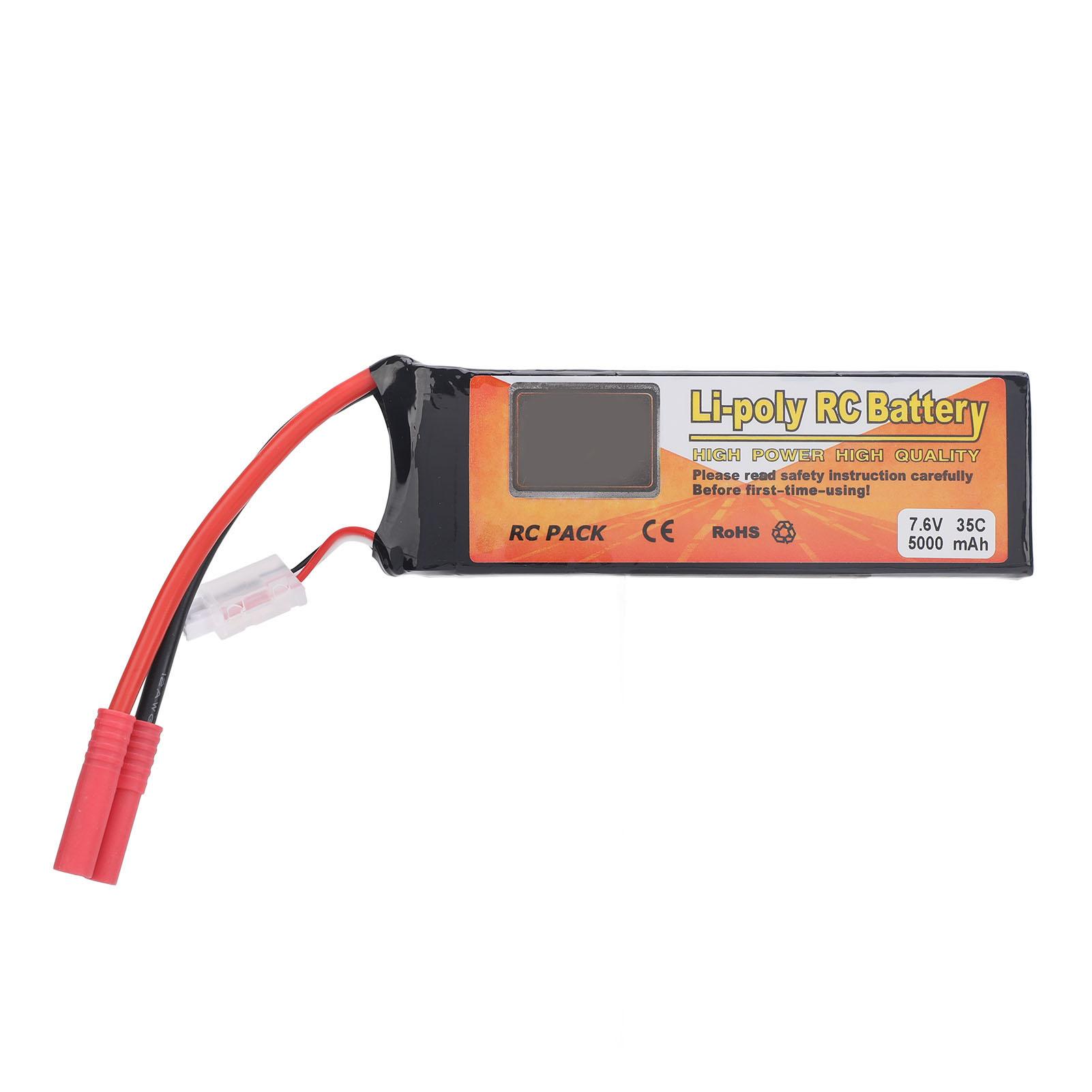 7.6V 5000mAh RC LiPo Battery Portable RC Car Lithium Battery with Banana 4.0 Plug for 18 110 112
7.6V 5000mAh RC LiPo Battery Portable RC Car Lithium Battery with Banana 4.0 Plug for 18 110 112
