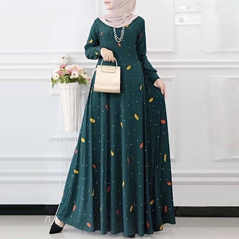 Muslim Women s Polka Dot Leaf Print Bohemian Long Sleeve Dress XXXXX-Large зелений
Muslim Women s Polka Dot Leaf Print Bohemian Long Sleeve Dress XXXXX-Large зелений