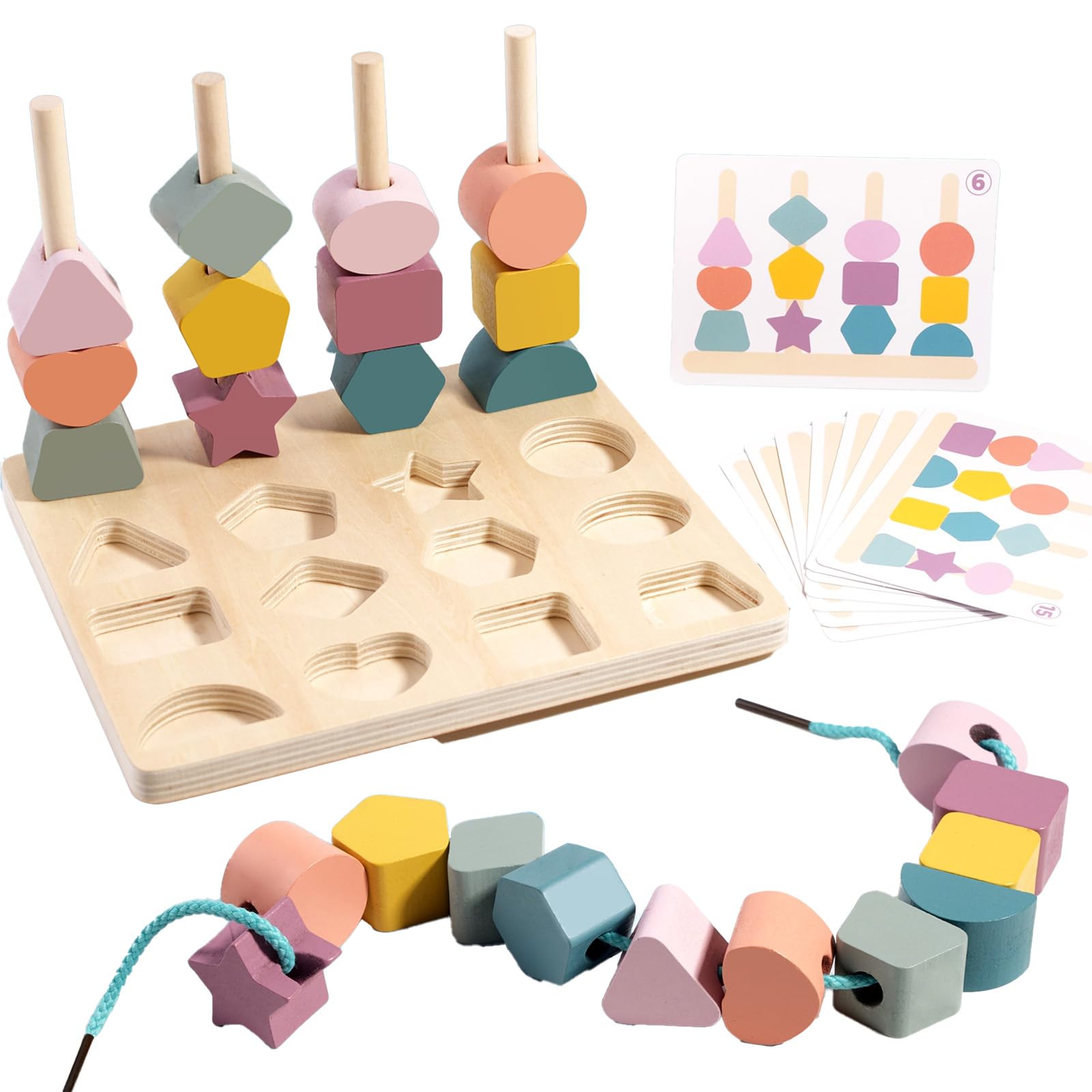 Hyack Stringing Toy for Stringing Color Threading Shape Educational 2-Year-Olds, Toys, Toddlers, Recognition, Wooden, Rods, Matching, Toy,
Hyack Stringing Toy for Stringing Color Threading Shape Educational 2-Year-Olds, Toys, Toddlers, Recognition, Wooden, Rods, Matching, Toy,