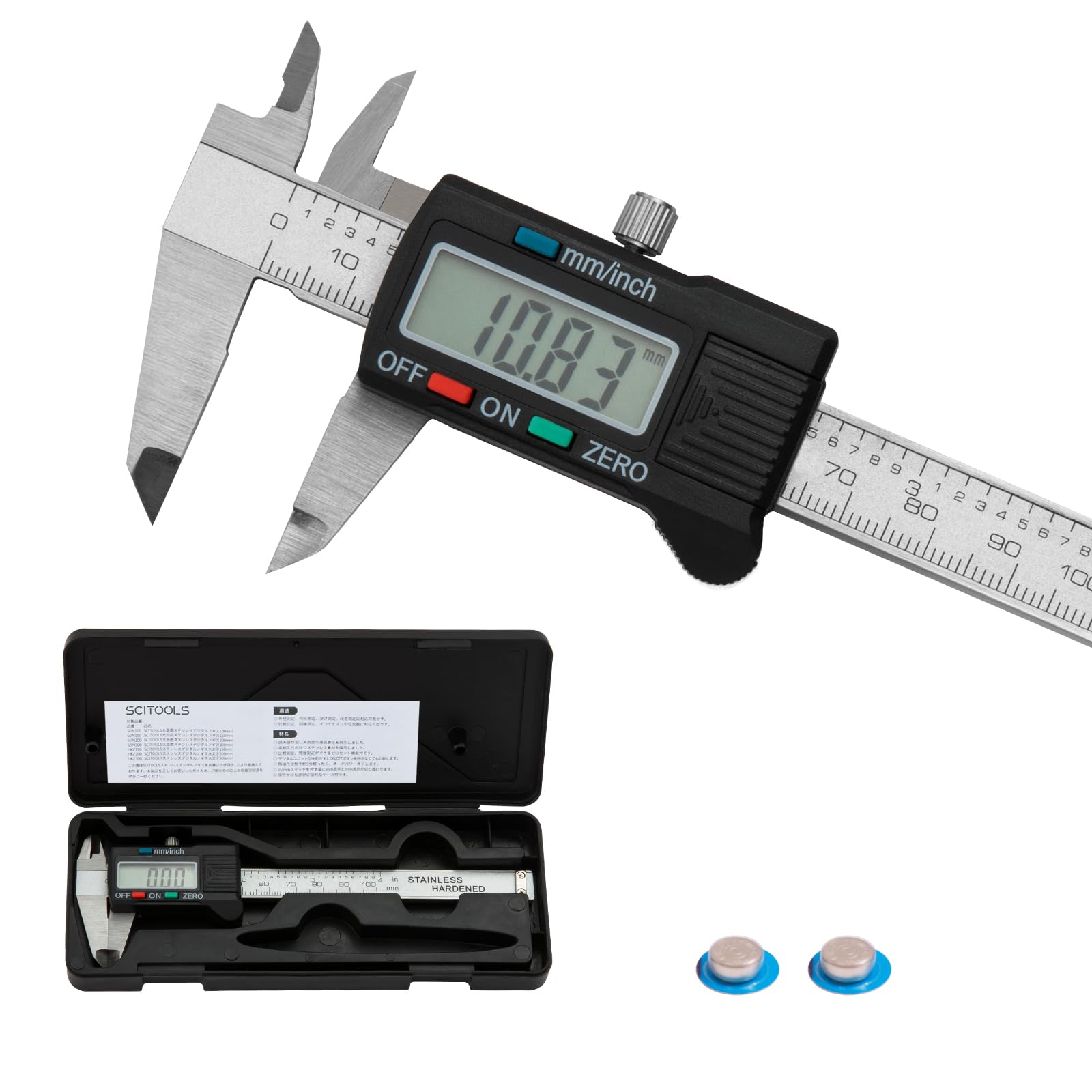 SCITOOLS 100mm digital ABS stainless high battery cover does not come storage case LCD screen upper case zero set caliper for measuring inner impact
SCITOOLS 100mm digital ABS stainless high battery cover does not come storage case LCD screen upper case zero set caliper for measuring inner impact