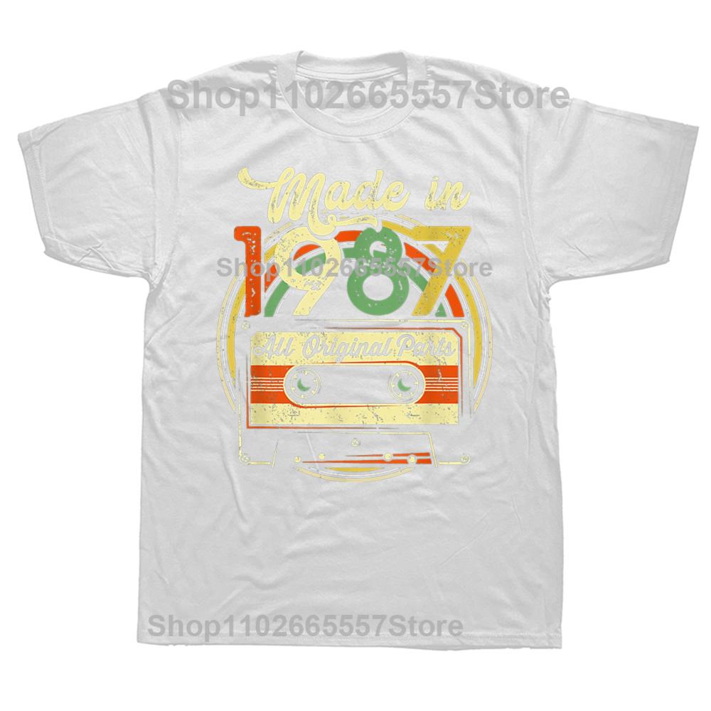 Funny Made In 1987 37th Cassette Tape Graphic T-shirts Men Women s Fashion Casual Tshirt 100% Cotton Loose Oversized T Shirt S
Funny Made In 1987 37th Cassette Tape Graphic T-shirts Men Women s Fashion Casual Tshirt 100% Cotton Loose Oversized T Shirt S