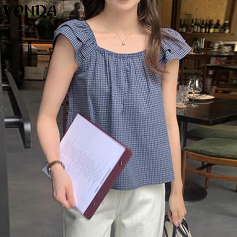 Женская летняя свободная блузка в клетку без рукавов с квадратным вырезом и оборками, сплошной цвет
Женская летняя свободная блузка в клетку без рукавов с квадратным вырезом и оборками, сплошной цвет