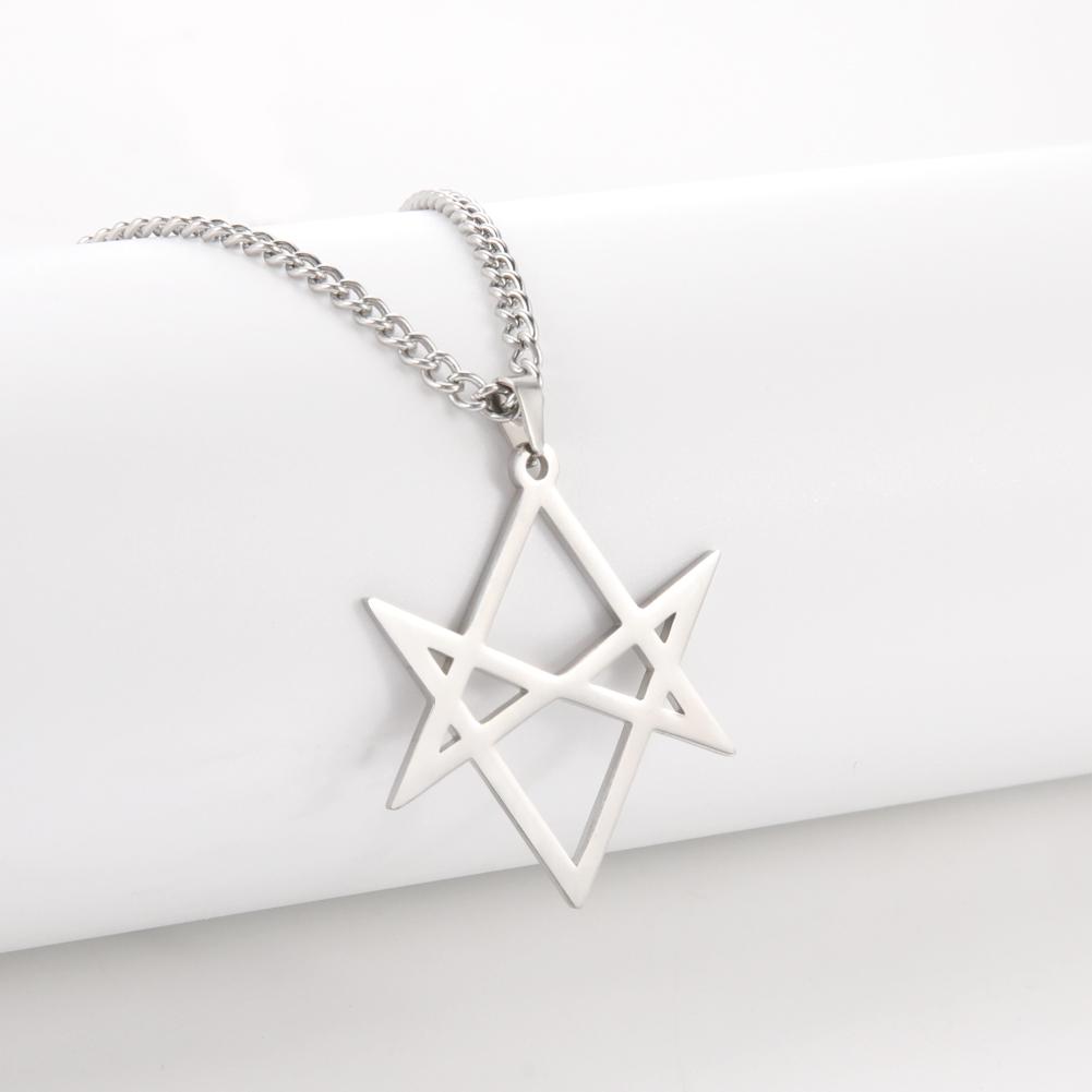 LIKGREAT Thelema Unicursal Hexagram Symbol Stainless Steel Necklace for Men Vintage Religion Talisman Amulet Jewelry 60cm
LIKGREAT Thelema Unicursal Hexagram Symbol Stainless Steel Necklace for Men Vintage Religion Talisman Amulet Jewelry 60cm
