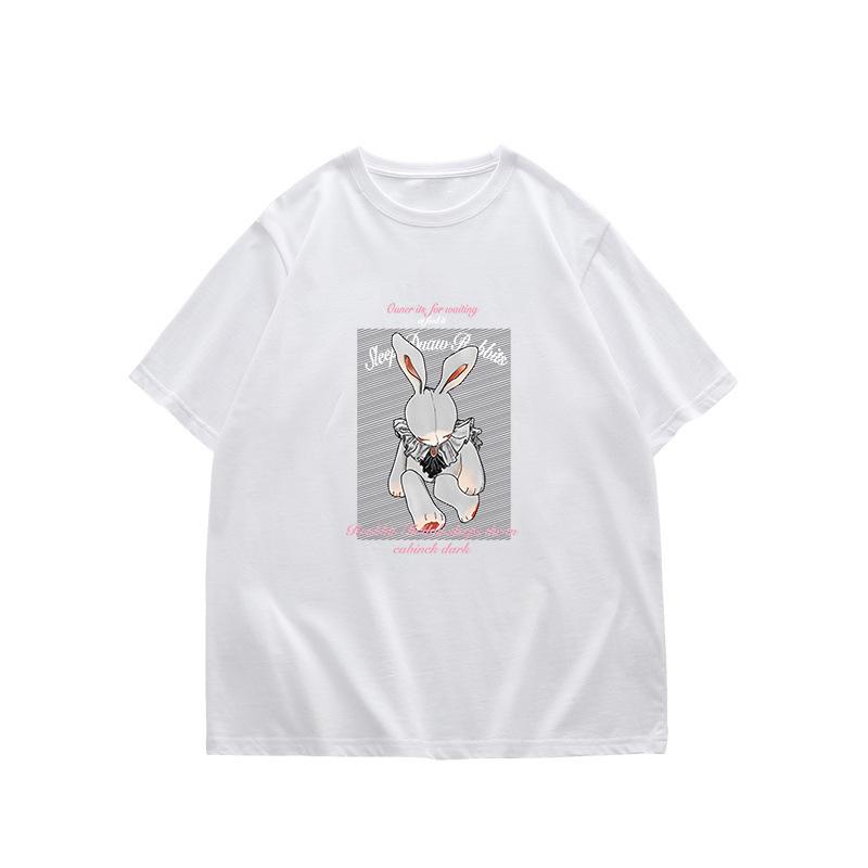 American retro rabbit necklace pure cotton short-sleeved t-shirt women s 2025 summer new loose street trendy top XXXL чорний
American retro rabbit necklace pure cotton short-sleeved t-shirt women s 2025 summer new loose street trendy top XXXL чорний