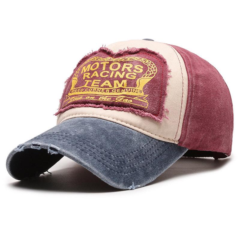 Мужская и женская модная бейсболка из выбеленного денима - Весенне-осенняя повседневная шляпа от солнца с потертым дизайном «утиный нос». Adjustable бордовый
Мужская и женская модная бейсболка из выбеленного денима - Весенне-осенняя повседневная шляпа от солнца с потертым дизайном «утиный нос». Adjustable бордовый