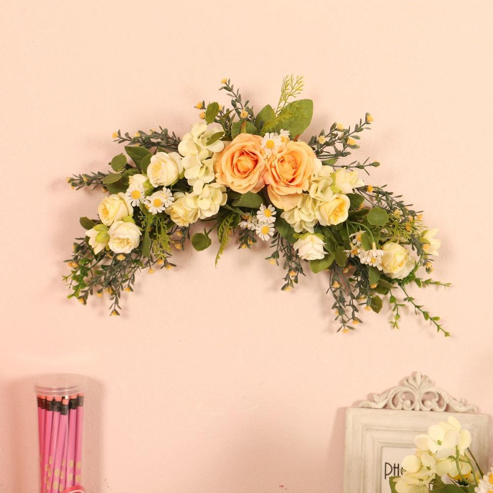 Home Ornament Artificial Wreath Door Threshold Flower Peony Rose Babybreath Hanging Garland
Home Ornament Artificial Wreath Door Threshold Flower Peony Rose Babybreath Hanging Garland