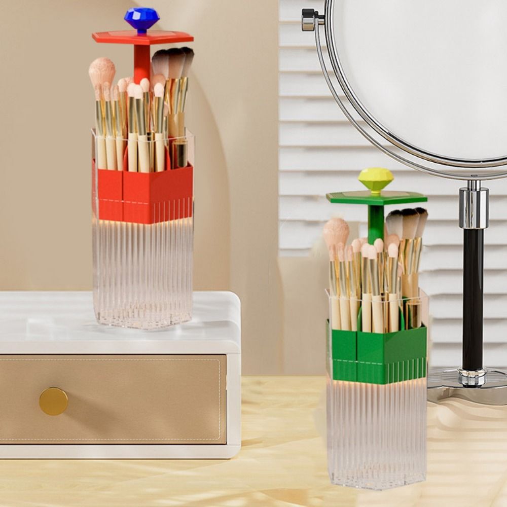 Dustproof Automatic Lifting Makeup Brush Holder Press Type Cosmetics Storage Box Bathroom зелений
Dustproof Automatic Lifting Makeup Brush Holder Press Type Cosmetics Storage Box Bathroom зелений