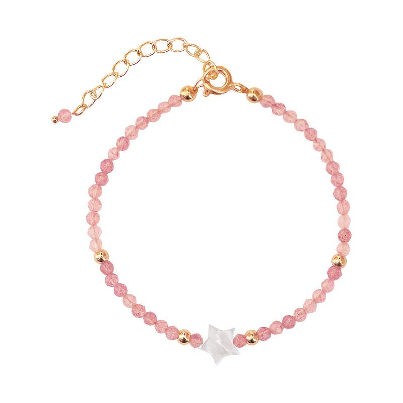 New Strawberry Crystal Faceted Fine Bracelet Minimalist style shell and star bracelet as a gift for a best friend A bracelet
New Strawberry Crystal Faceted Fine Bracelet Minimalist style shell and star bracelet as a gift for a best friend A bracelet