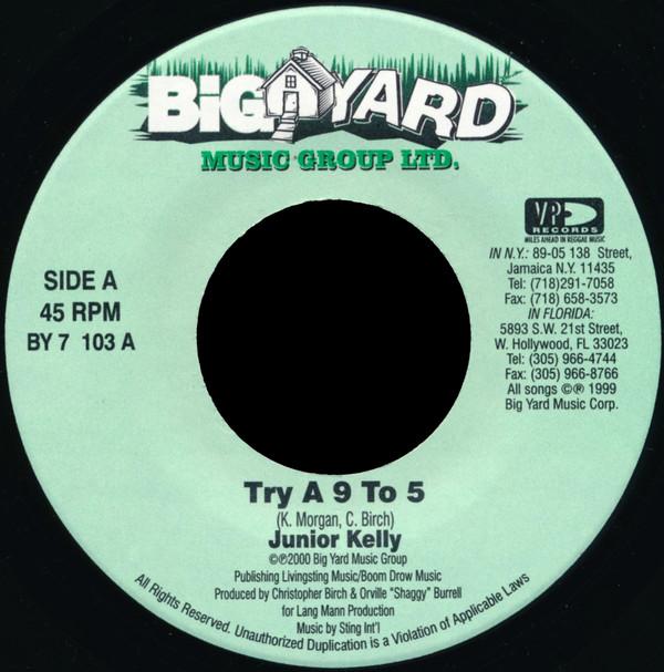 7inch Record JUNIOR KELLY - Try A 9 To 5 BY7103 Big Yard Music 2000 US Reggae, Ska & Dub Used
7inch Record JUNIOR KELLY - Try A 9 To 5 BY7103 Big Yard Music 2000 US Reggae, Ska & Dub Used